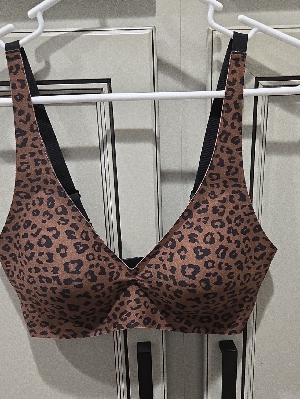 Leopard Print Wireless Bralette - Brown Leopard